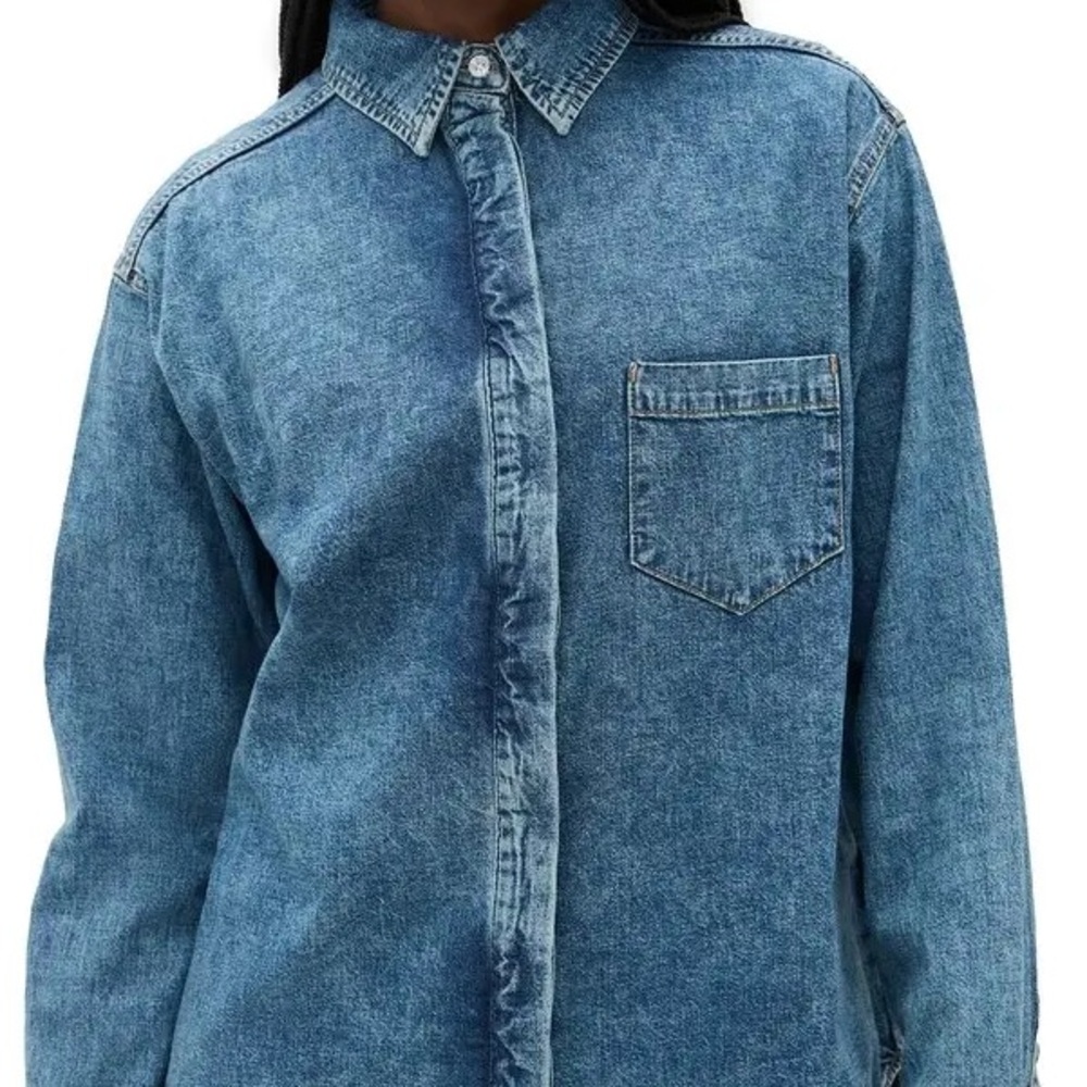 Good American Indigo Denim Shirt